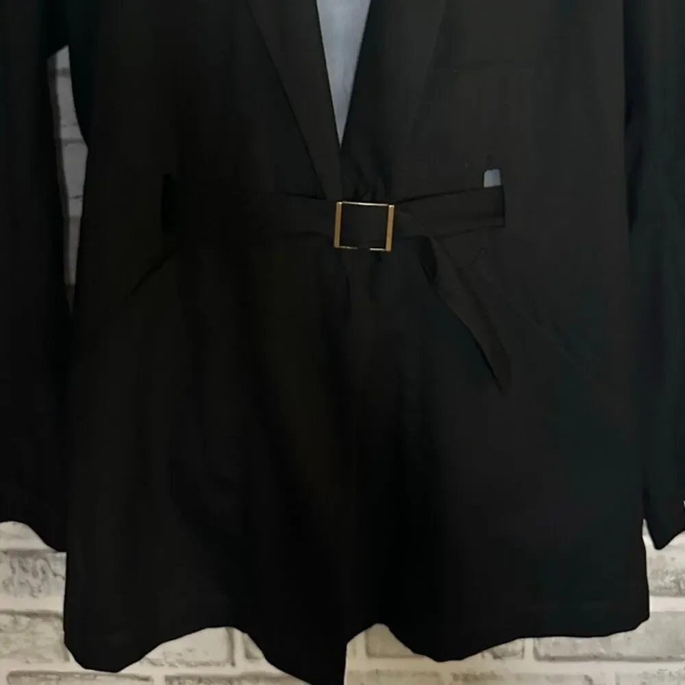 Vintage YSL SS10 Stefano Pilati era Fine Cashmere Wrap Blazer IT 50 US 40 Belted